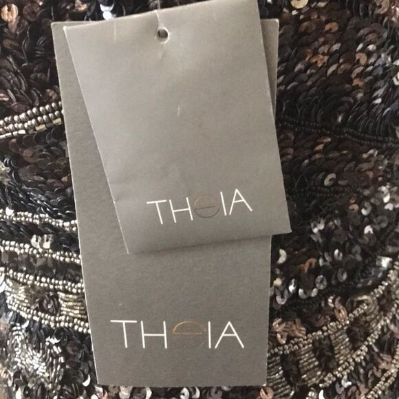 THEIA COUTURE BEADED COCKTAIL DRESS - Picture 7 of 8